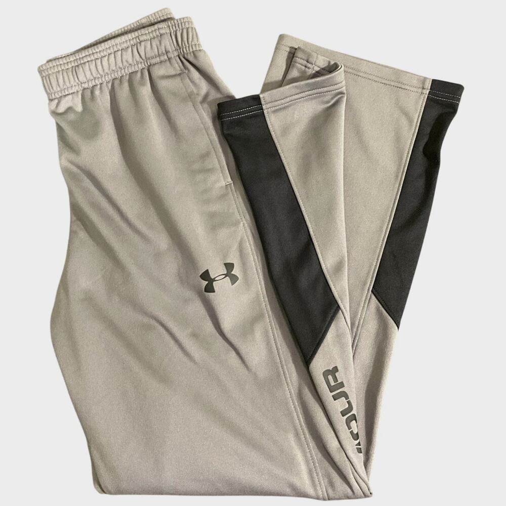 NWT Under Armour Loose Youth Unisex Warm Ups YLG Brawler 2.0 Grey Drawstring - Picture 1 of 10